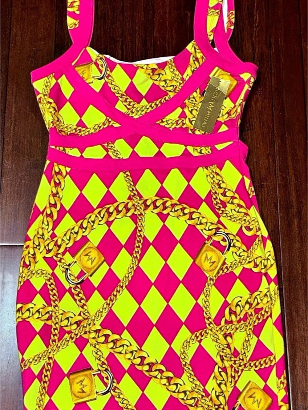 Nicki Minaj Mini Dress Pink & Yellow Size xL NWT